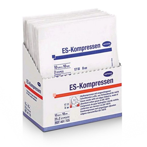 50 sterile ES-Mull-Kompressen - 8fach
