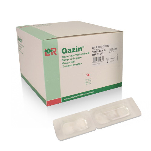 125 sterile Gazin swabs - plum-size o.RK 2+3